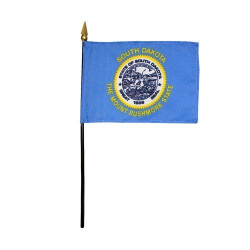 Mounted South Dakota State Flags
