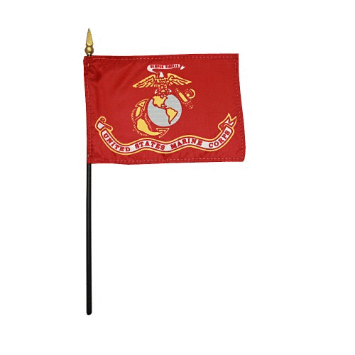 W BRITAIN 48511 USMC Marine Corps Standard Bearer USMC Flag Metal MIP FREE SHIP 