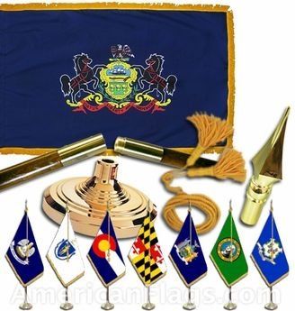 Indoor and Parade Pennsylvania State Flags