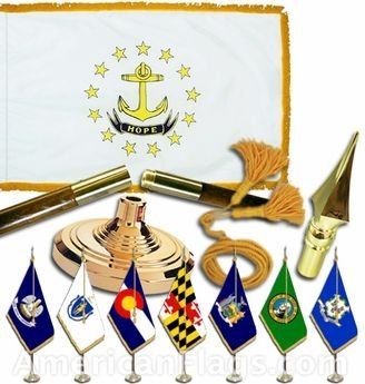 Indoor and Parade Rhode Island State Flags