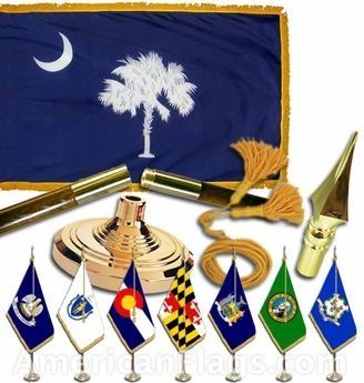Indoor and Parade South Carolina State Flags