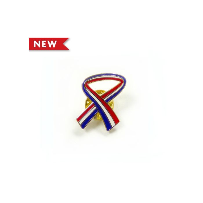 Red, White, & Blue Ribbon Lapel Pin