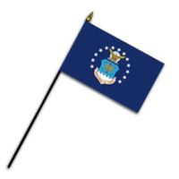Air Force Stick Flag - 4 in X 6 in - Pack of 12