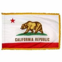 4' X 6' Nylon Indoor/Parade California State Flag - Fringed or Unfringed
