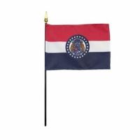 Missouri Stick Flags - 8 in X 12 in