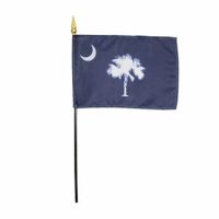 South Carolina Stick Flags - 8 in X 12 in