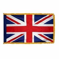 Indoor/Parade Nylon United Kingdom Fringed Flags