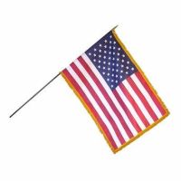 Deluxe Mounted Fringed US Flag
