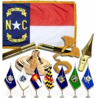 Indoor Mounted North Carolina State Flag Sets
