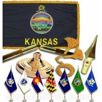 Indoor Mounted Kansas State Flag Sets