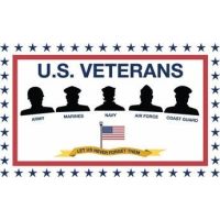US Armed Forces Veterans Support Flag