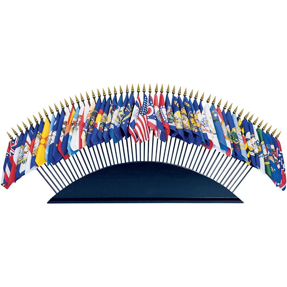 Deluxe Black Wood Table Base for Mounted Flags