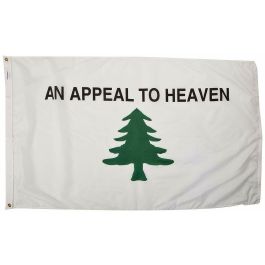 Bandiera USA 'An Appeal To Heaven' Washington, 12x18 Pollici, Con Asta Da Giardino