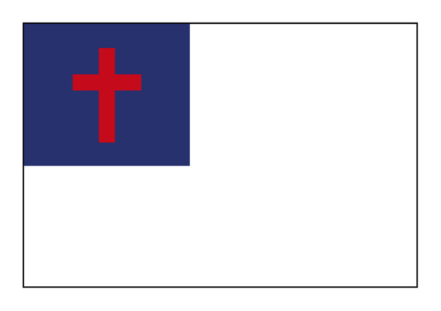 Graphic version of christian flag