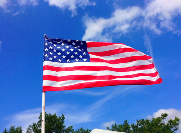American Flag on flagpole